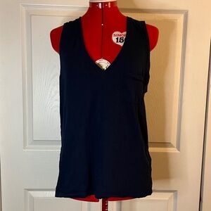 Madewell V-Neck Tank Top size L in Navy